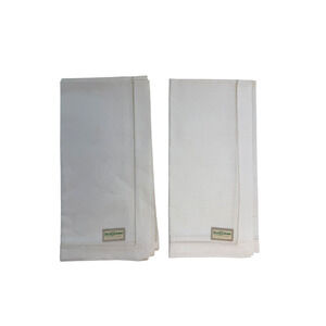 Vintage NWOT IRISH LINEN Set of 2 Napkins White 18 x 18 Ecru Hemstitch Ireland